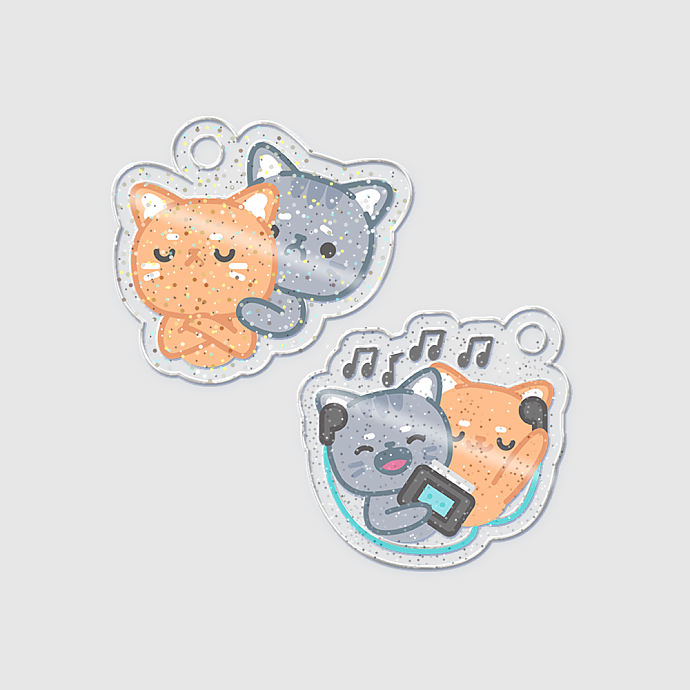 글리터 아크릴 키링(2type)